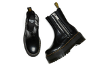 Dr.Dr. Martens Martens 2976 Max elastic Side Zipper thick-soled short-tube Chelsea boots 7cm women's Carbon black