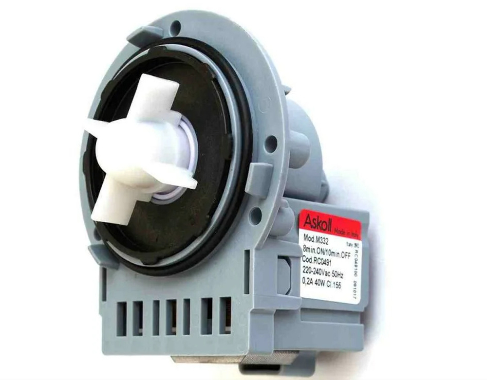 Универсальная помпа (насос) Askoll 40 Вт подходит для стиральных машин Whirlpool и другие