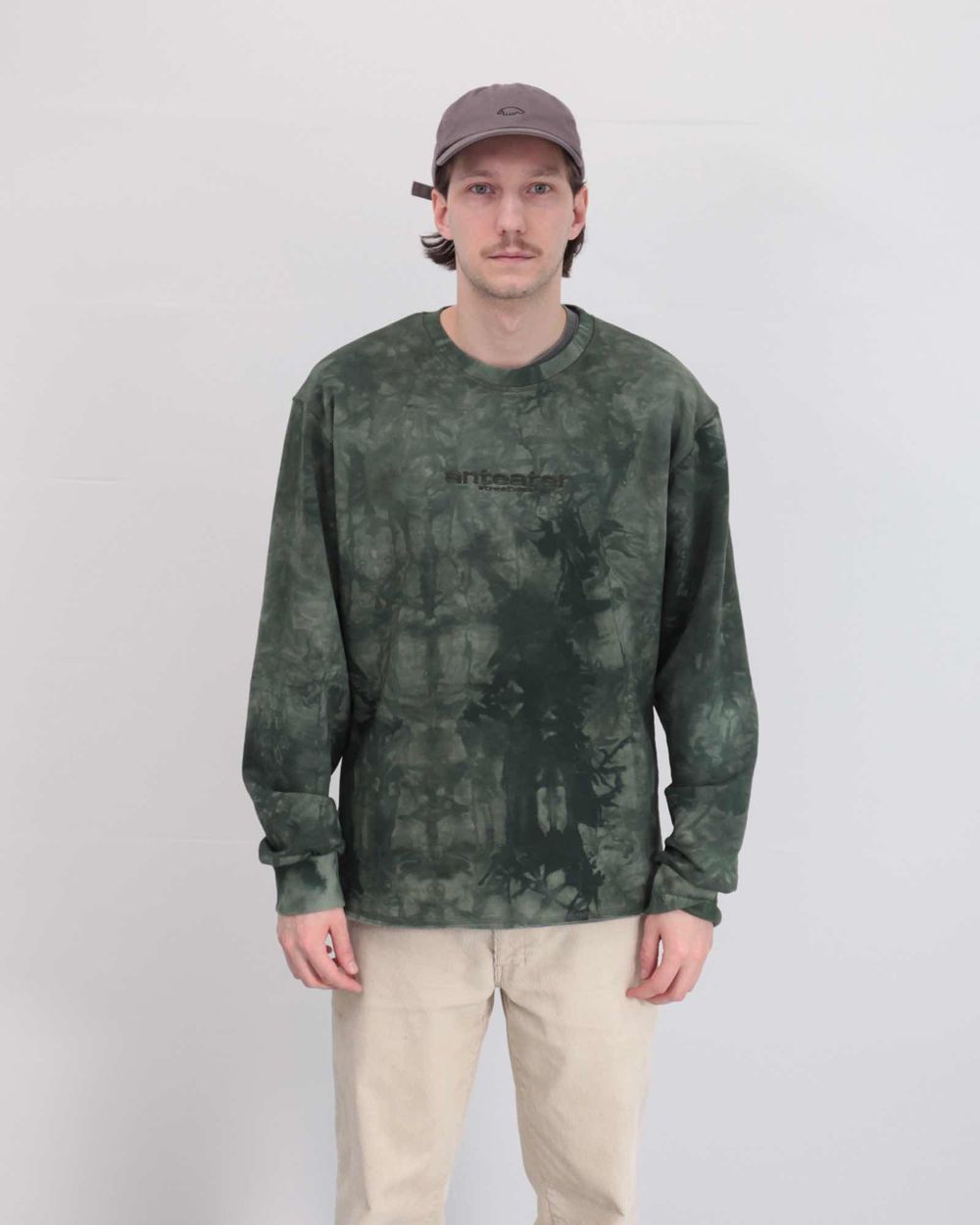Толстовка Anteater Hoodlong Tie Dye Зеленая