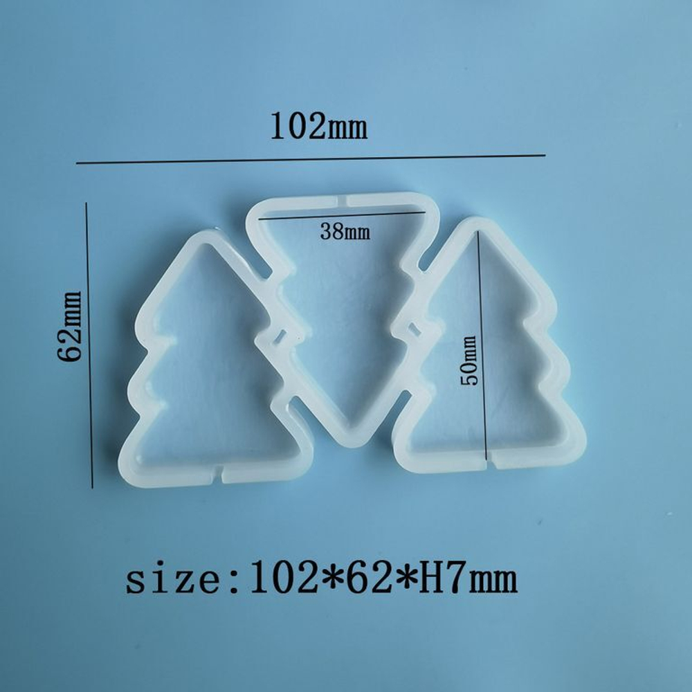 Силиконовая форма для леденцов «Елочки 3 в 1»