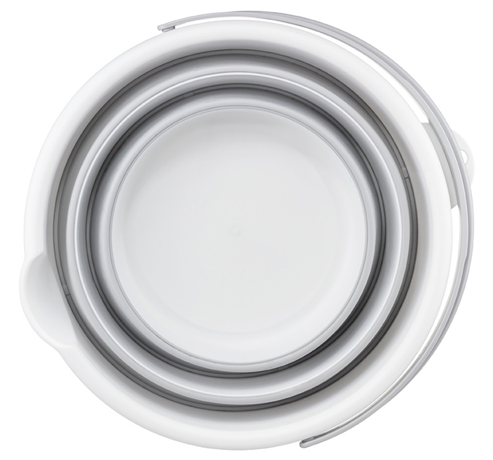 Ведро ФЛЕКС 10 л складное, носик для слива, отверстие для подвешивания, материал- полипропилен, ТЭП М2413