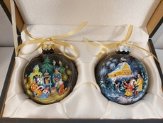 Набор новогодних шаров с ручной росписью "Сказка о царе Салтане" и  "Серебряное копытце"