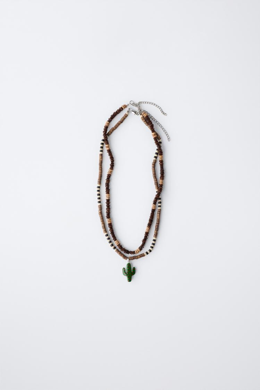 ZARA ПОДВЕСКА ИЗ ДЕРЕВЯННЫХ БУСИН, КОРИЧНЕВЫЙ