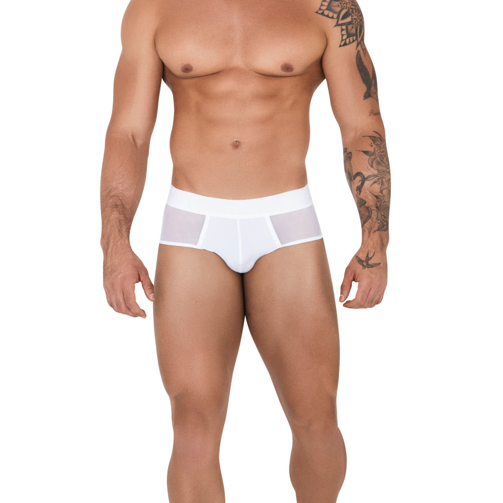 Белые мужские трусы-брифы Caspian Piping Brief (Размер: XL) (Цвет: белый)