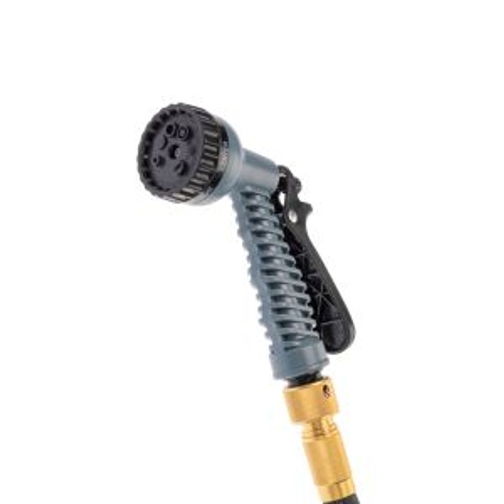 Набор поливочный Профи (растягивающийся шланг 45м, пистолет 7 режимов, латунные соединители) ЧЕТЫРЕ