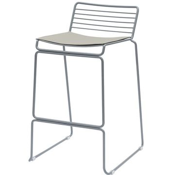 Стул полубарный Hero серый с подушкой