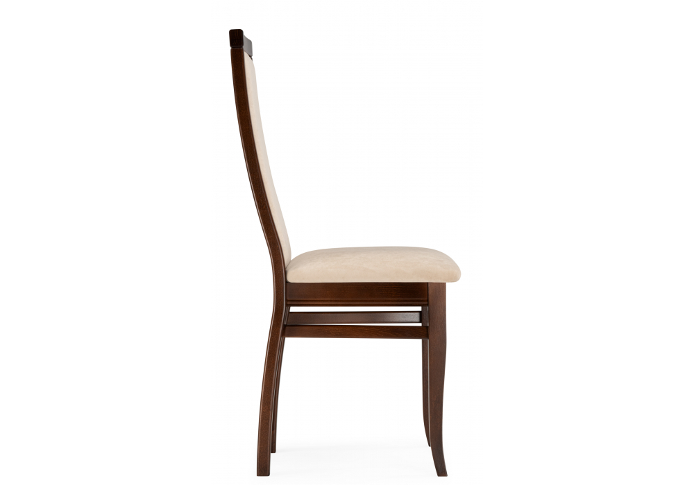 Стул деревянный Woodville Давиано велюр тедди 008, орех темный