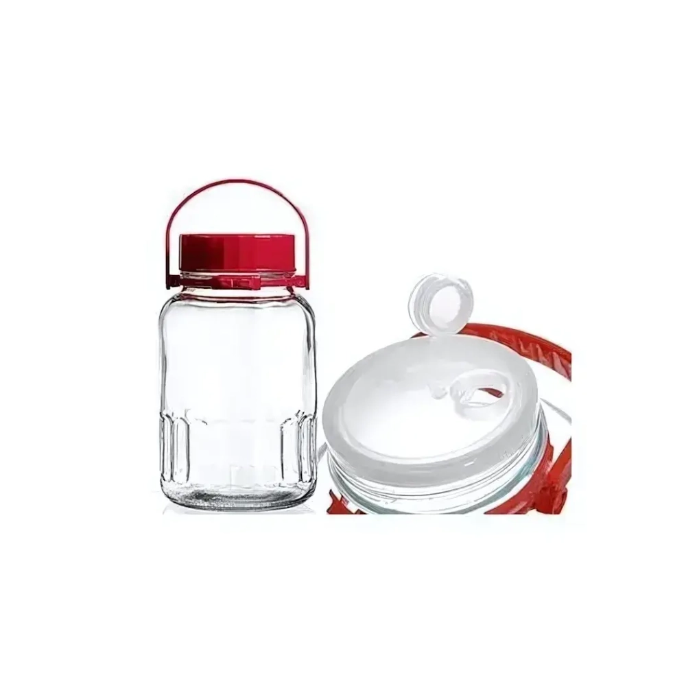 Банка с пласт.красной крышкой ХАРВЕСТ 3000 мл