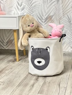 Корзина для белья текстильная (Медвежонок)