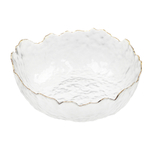 MILLIMI Салатник 20x20x9cm стекло, прозрачный с золотой каймой