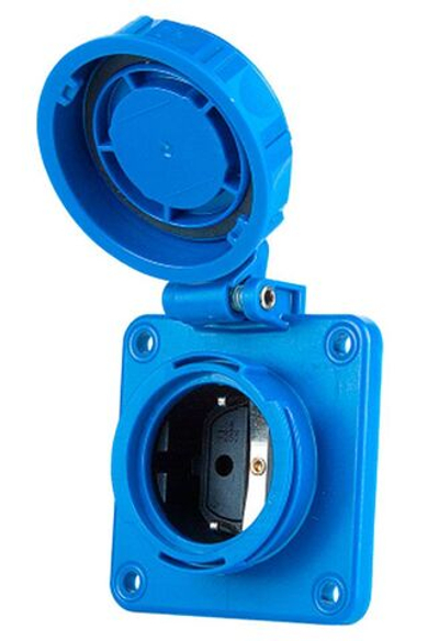 Розетка для судна NAUTILUS с водонепроницаемой подпружиненной крышкой, врезаемая (10260044)