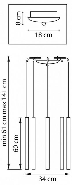 Подвесная люстра Lightstar Tubo L5T747337