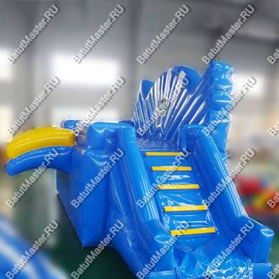 Надувной трамплин для бассейна «Голубая ракушка» 6*2,5*3 м