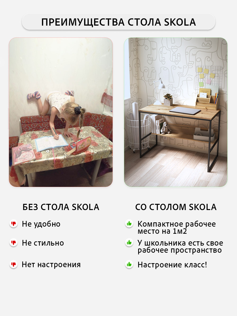 Стол письменный SKOLA