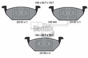 BENDIX Braking - BPD1001-BEN - Brake Pad Set, disc brake