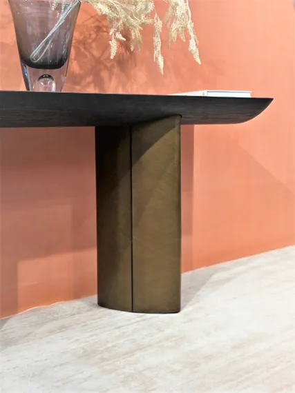 Консоль 4738, 140х80х40 см, металл, массив ясеня, мрамор