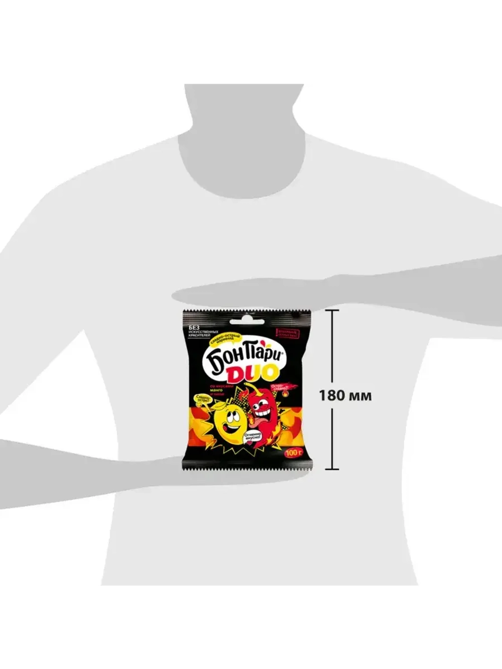 Мармелад Бон Пари Duo со вкусом Манго и Чили 100 г * 3 шт