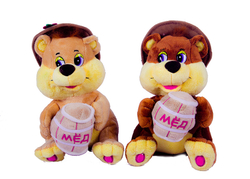 Мягкая музыкальная игрушка Мишка с медом