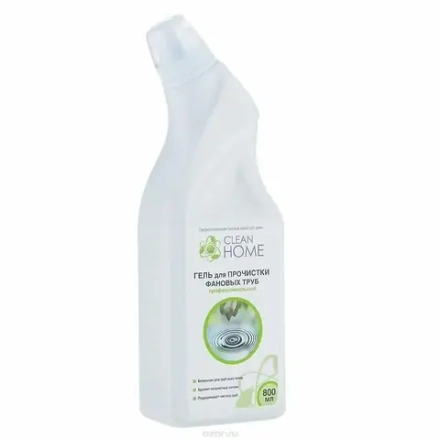 CLEAN HOME Гель для прочистки фановых труб 800мл /12шт/