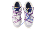 OFF-WHITE x Nike Dunk Low The 50 NO.48 Joint Purple Lace Blue Buckle Low Panel Shoes Grey