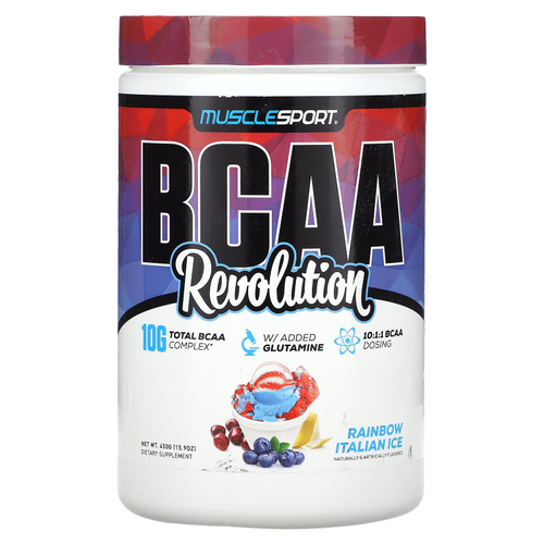 MuscleSport, BCAA, Revolution, вкус итальянского мороженого, 450 г (15,9 унции)