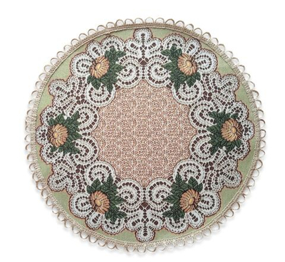 Декоративная гобеленовая салфетка Кружево d 40 см