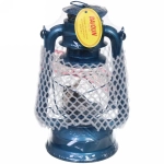 Лампа керосиновая «Винтаж» 28см 280мл переносная, цвет голубой