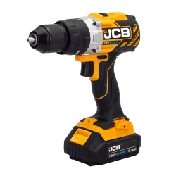 Дрель-шуруповерт аккумуляторная (JCB-BLCD-B-E) 18V, max 65Nm в комплекте с зарядным устройством (JCB-18VFC-E) 2.4A и батареей аккуму(JCB-20LI-E) 2.0AH JCB JCB-18BLCD-2XB-E