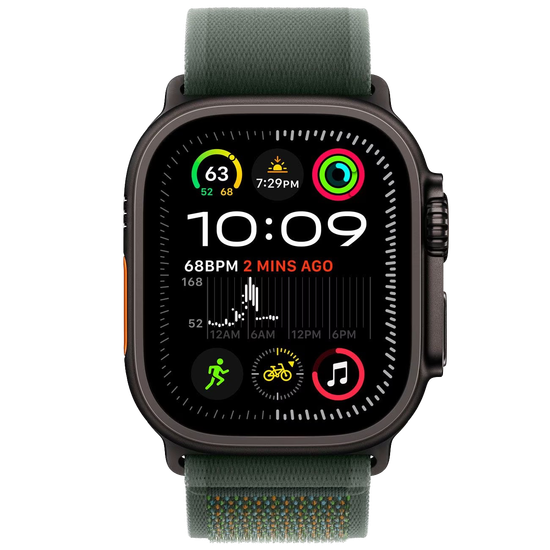 Умные часы Apple Watch Ultra 2 49 мм Black Titanium Trail Loop Green