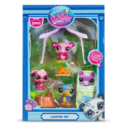 Littlest Pet Shop - Набор для кемпинга с тремя животными 3-PAK + аксессуары LPS00574