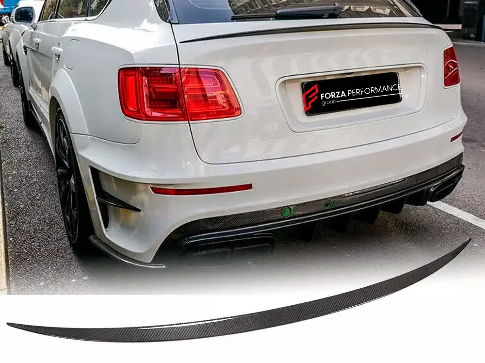 Карбоновый спойлер на крышку багажника для Bentley Bentayga 2015-2020 Бентли Бентайга