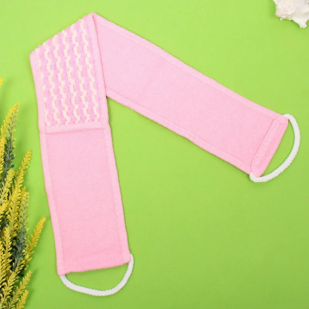 Мочалка для тела «ULTRAMARINE SAKURA», комбинированная, цвет розовый, 70*10см