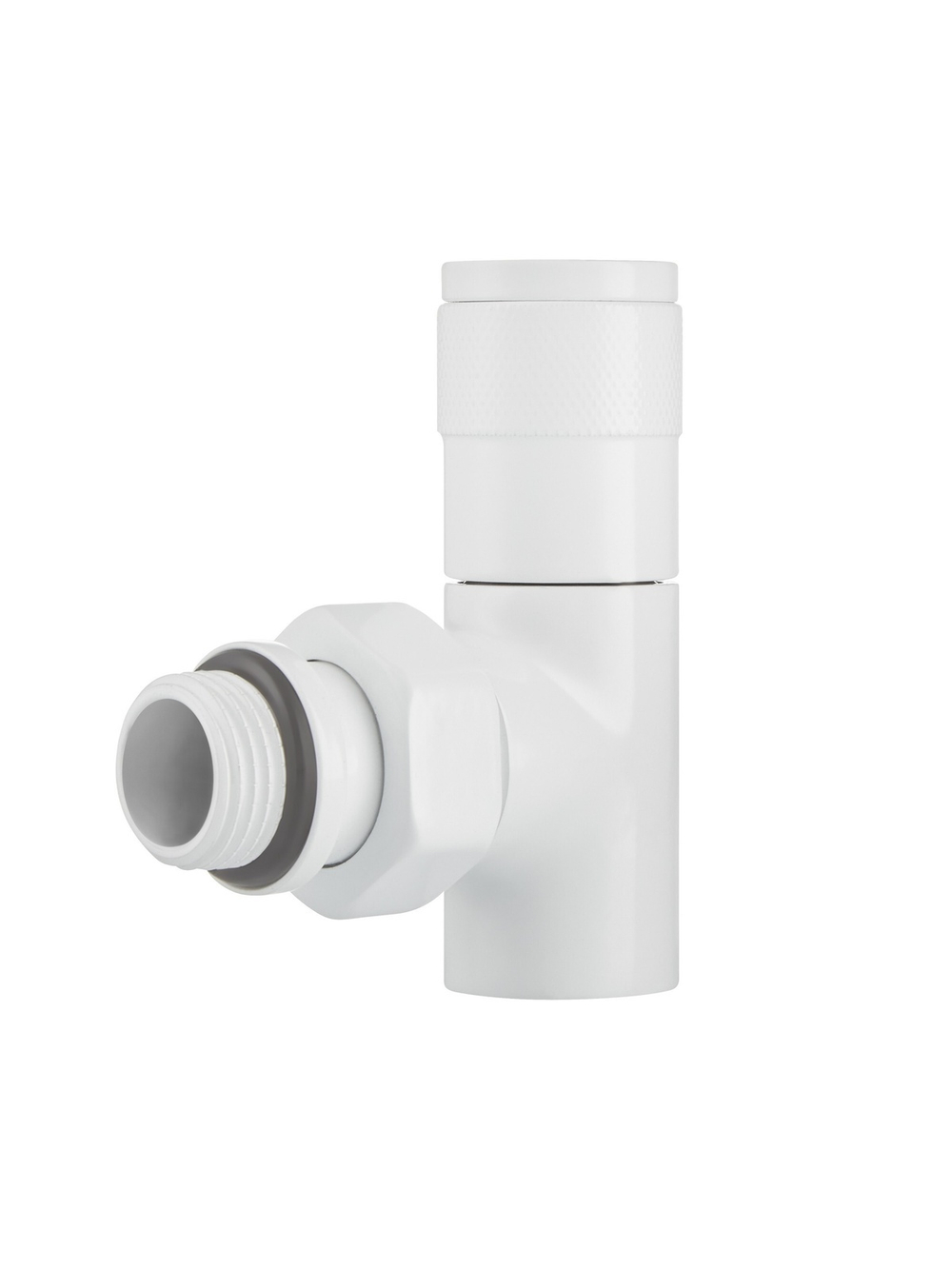 Набор дизайн-вентилей Royal Thermo PIANO, угловой (белый) 1/2"