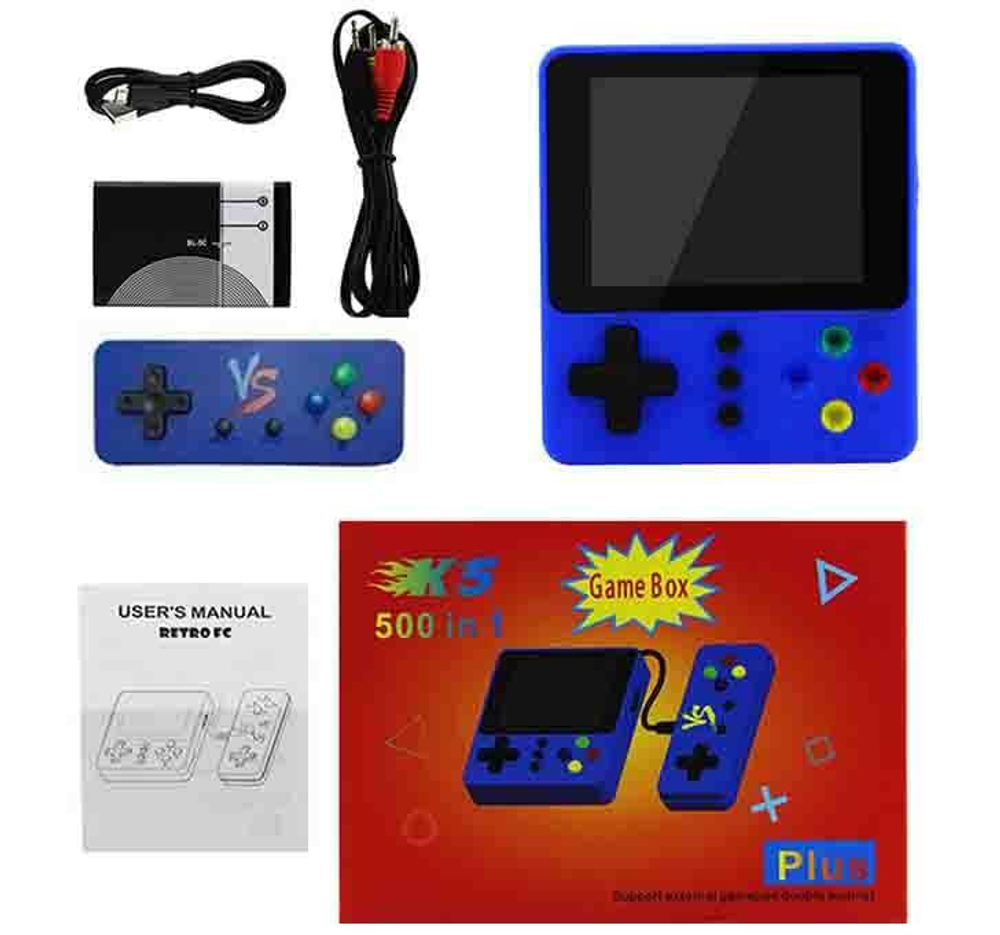 Игровая консоль Game Box K5 500 игр + джойстик (синий)