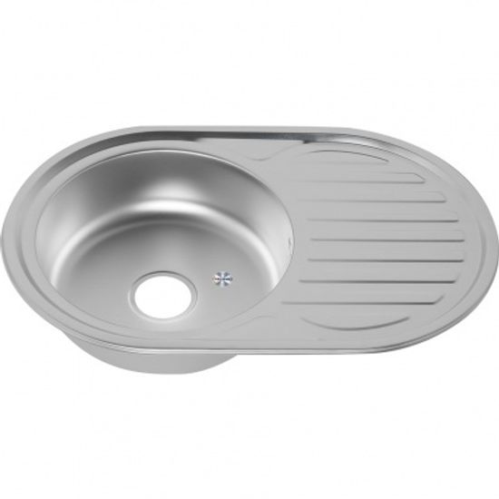 Мойка врезная овал 450х570х160 0,6  Мелана универс слив 3 1/2" + сифон