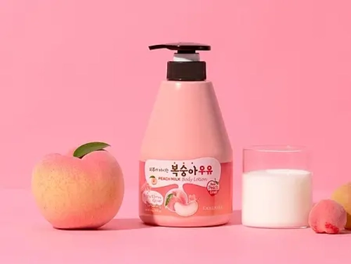 Welcos Kwailnara Peach Milk Body Lotion лосьон для тела с экстрактом персика