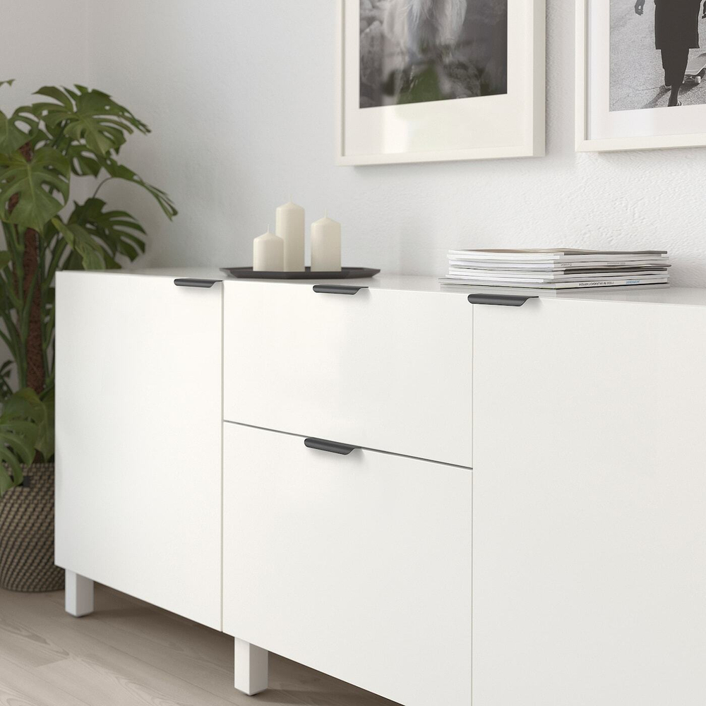 IKEA BILLSBRO  (ИКЕА БИЛЛСБРО)  -  Ручка, антрацит, 120 мм