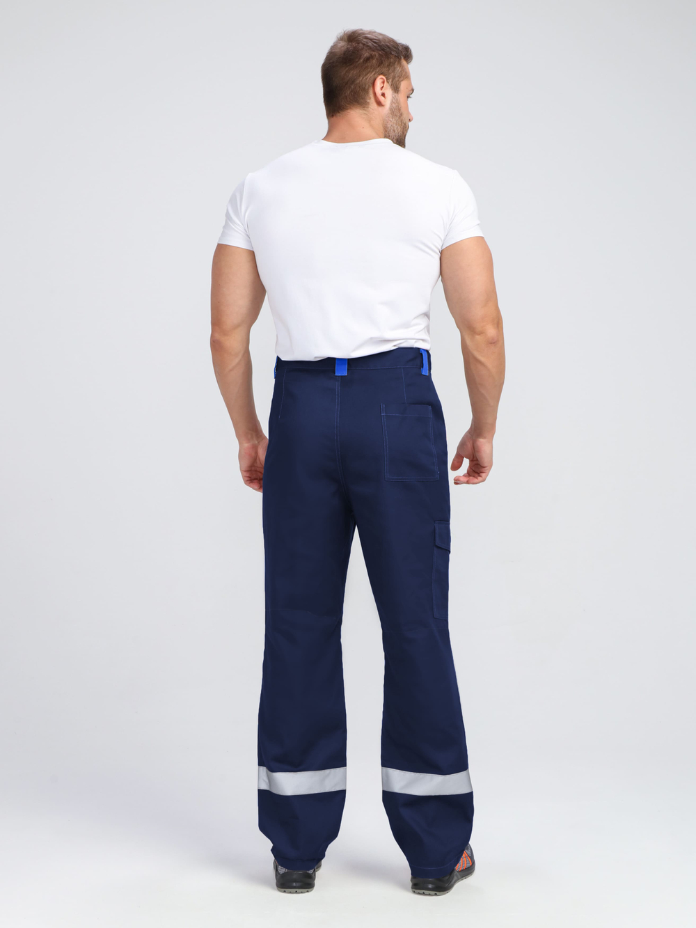 Костюм ProfLineBase-1 (тк.Твил,210) брюки, т.синий/черный/васильковый