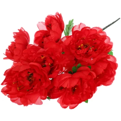 Искусственные цветы «Цветочная мелодия» Пионы 60см 7 цветков красные