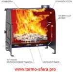 Печь отопительная Везувий "Комфорт 200" (ДТ-3)