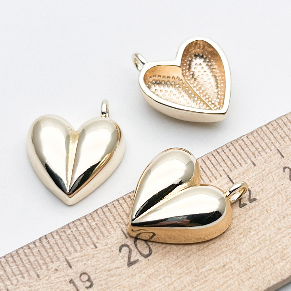 Подвеска Сердце, цвет золото, размер 20*16 мм, цена за 1 шт