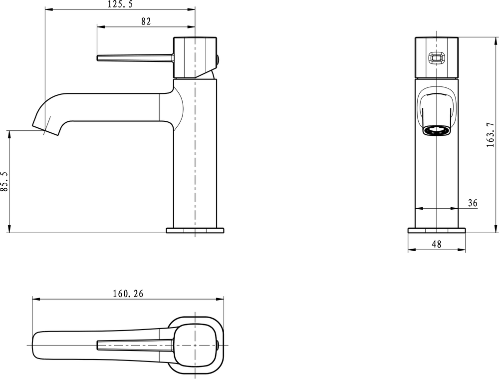 Смеситель для раковины STWORKI Эстерсунд S31010CR хром
