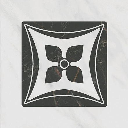 Вставка Келуш 2 грань черно-белый (TOC005)