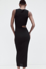 Длинное платье cut out из рельефной ткани
