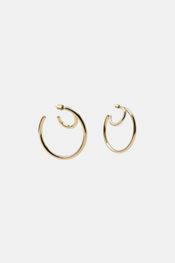 ZARA ДВОЙНЫЕ СЕРЬГИ-КОЛЬЦА, ЗОЛОТИСТЫЙ