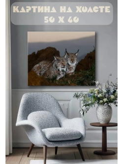 Картина на стену 40 X 50 Рыси