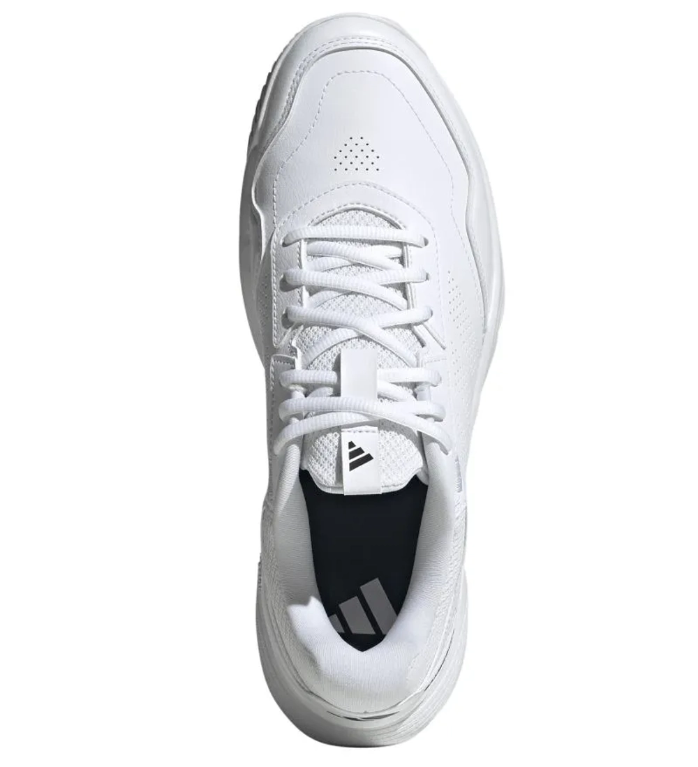 Мужские кроссовки теннисные Adidas GameCourt 3 Synthethic Leather M - cloud white/ cloud white/core black
