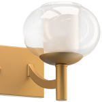 730623 Бра FIAMMA 2х40W E27 ЗОЛОТО/ПРОЗРАЧНЫЙ