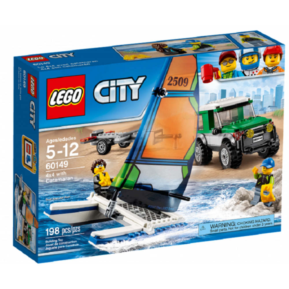 LEGO City: Внедорожник с прицепом для катамарана 60149 — 4x4 with Catamaran — Лего Сити Город