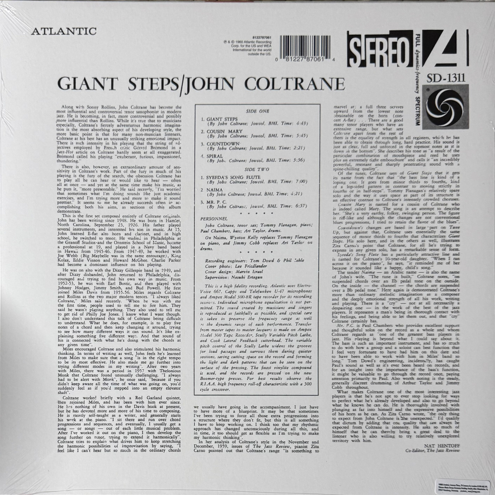 John Coltrane ‎– Giant Steps (Европа 2014г.)